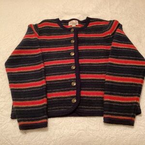 Vintage Tally Ho 100% wool button down cardigan Size L